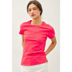 Garmet Dyed Slub Tshirt -available in Poppy Red, Banana, Pink, White or Blue