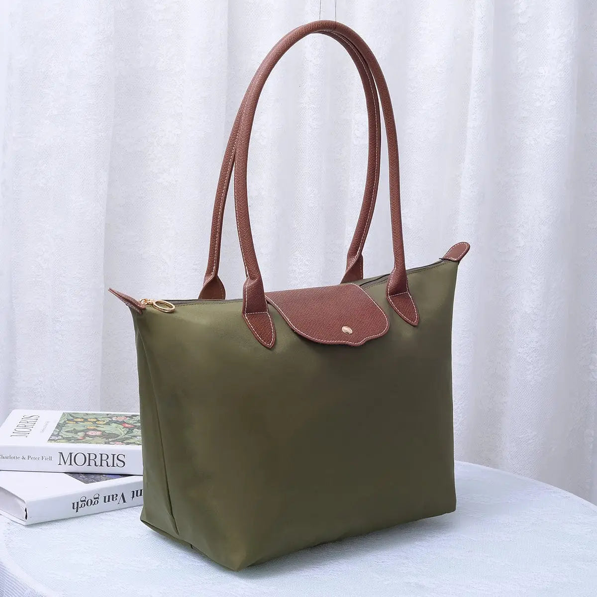 Dorian Nylon Tote Bag ** Navy, Ivory or Olive