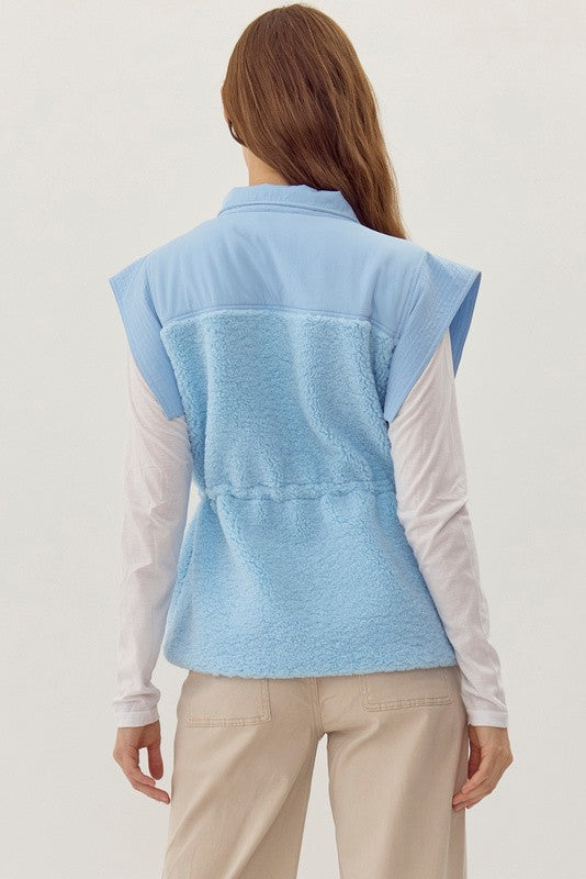 BLUE MIX MEDIA ZIP UP VEST