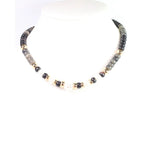 Bowie Bead and Pearl Necklace Black