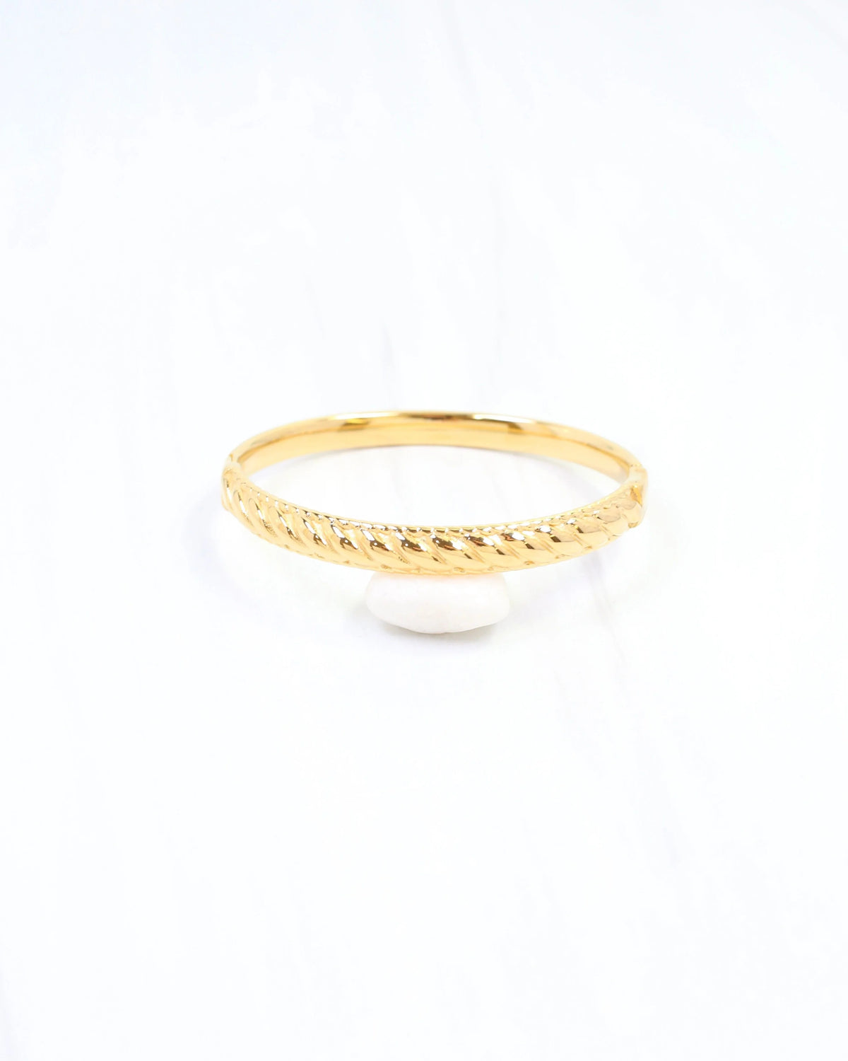 Natalie Twist Rope Bangle Bracelet WR Gold