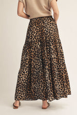 Zara Leopard Tiered Maxi Skirt ( Elastic Waist)
