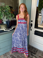 Red, White and Blue Ric Rac Maxi