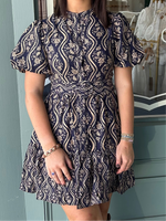 Tiffany Navy Contemporary Mini Dress