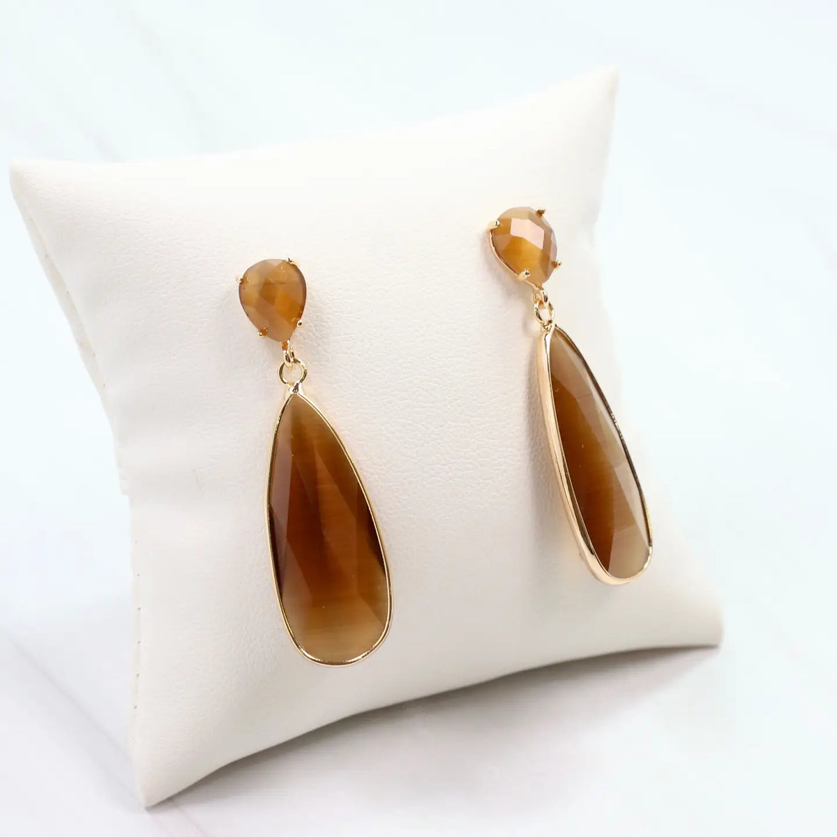 Jonsey Dangle Post Earring Brown