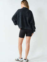 Solstice Mineral Washed Cardigan*Available in Washed Black or Halogen Blue