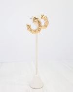 Vinita Textured Thick Hoop Earring Gold