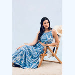 Bohemian Blues two piece maxi set