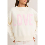 IVORY “LOVE” SWEATER