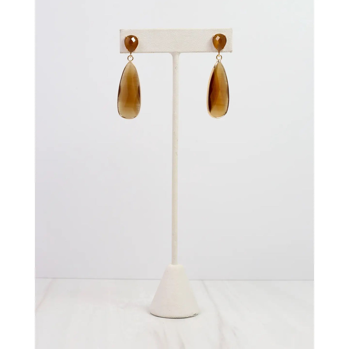 Jonsey Dangle Post Earring Brown