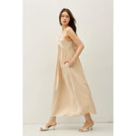 Breezy Babydoll Maxi Dress- Natural