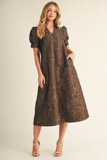 Finley Leopard Midi Dress