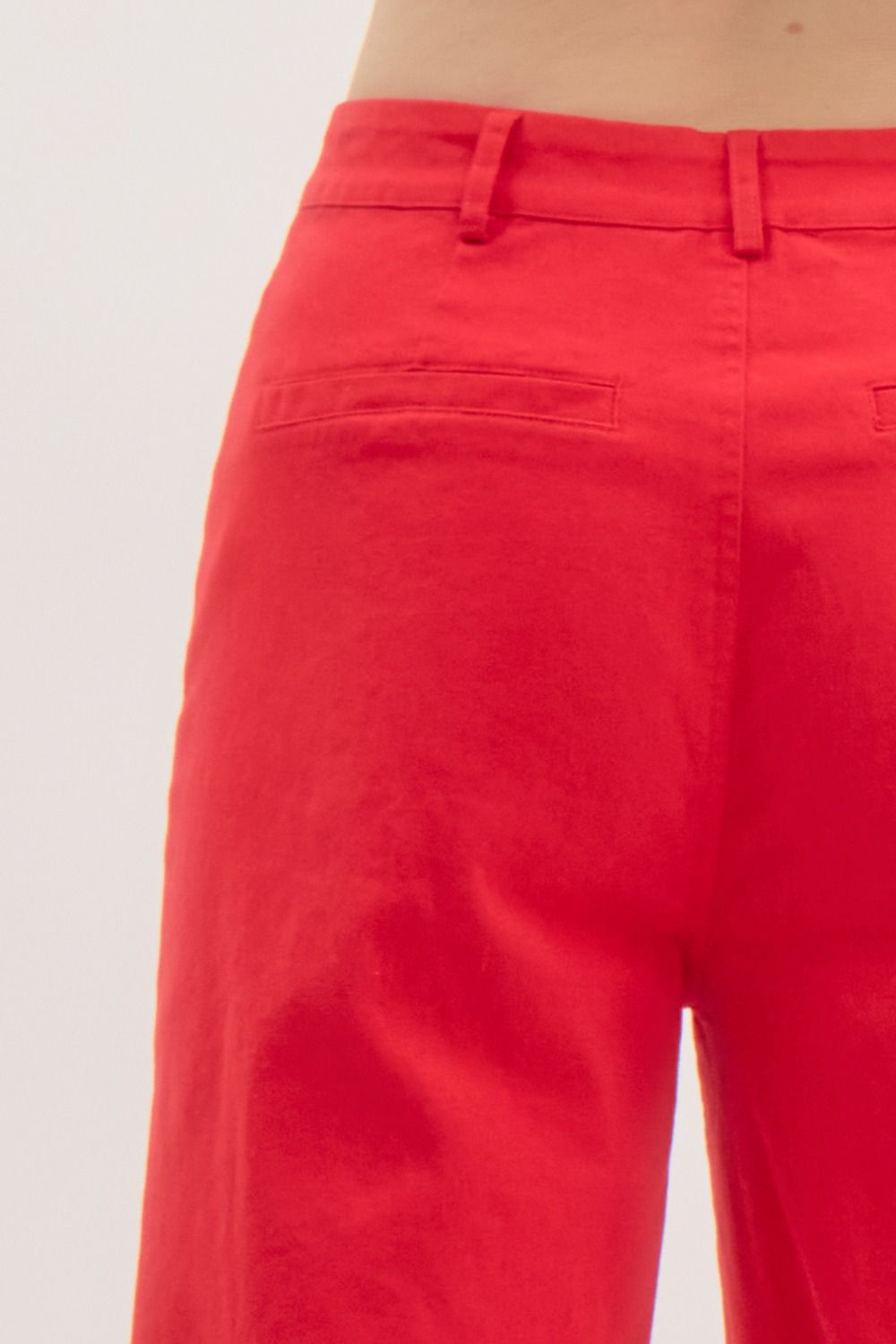 Penelope High Rise Wide Leg Pant in Red