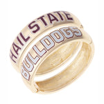 Mississippi State Bulldogs Polished Metal Hinge Bangle(Single)