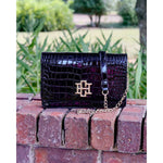 Bryn Clutch/Crossbody Black Patentby Caroline Hill
