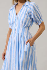 Silvie Pleated Maxi Dress Fays Stripe (XS-XL)