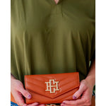 Carlington Clutch/Crossbody Saddle by Caroline Hill