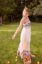 Emrie Embroidered Maxi Dress with Contrast Detail