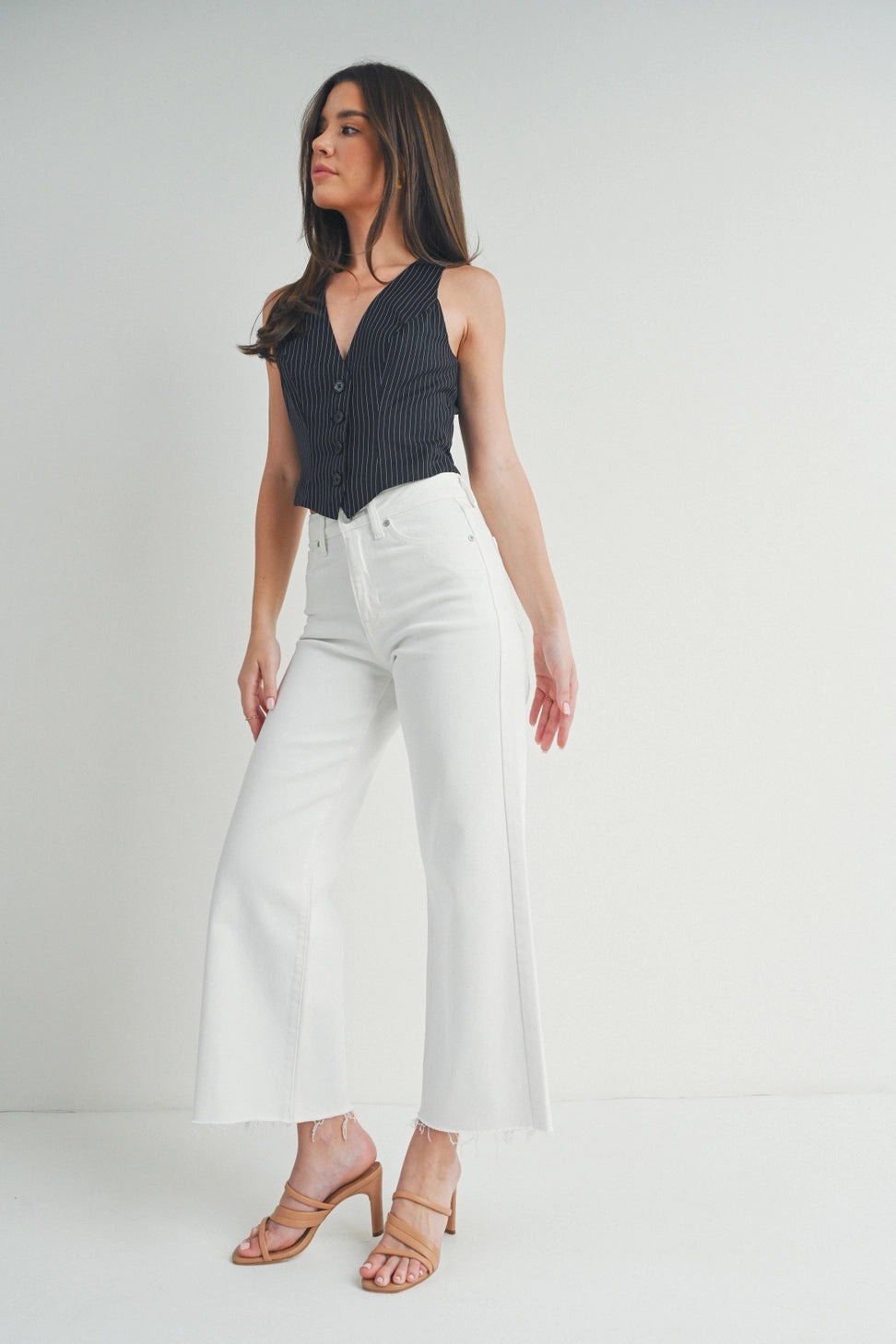 JBD- SLIM WIDE LEG in WHITE