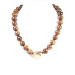 Brooklyn Bold Stone Necklace Brown