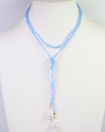 Niagara Falls Baroque Pearl Beaded Necklace- BLUE
