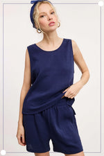 Seaside Blue Comfy Lightweight Relaxed Fit Gauze Casual Set