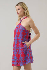 Rory Floral Amory Halter Mini Dress