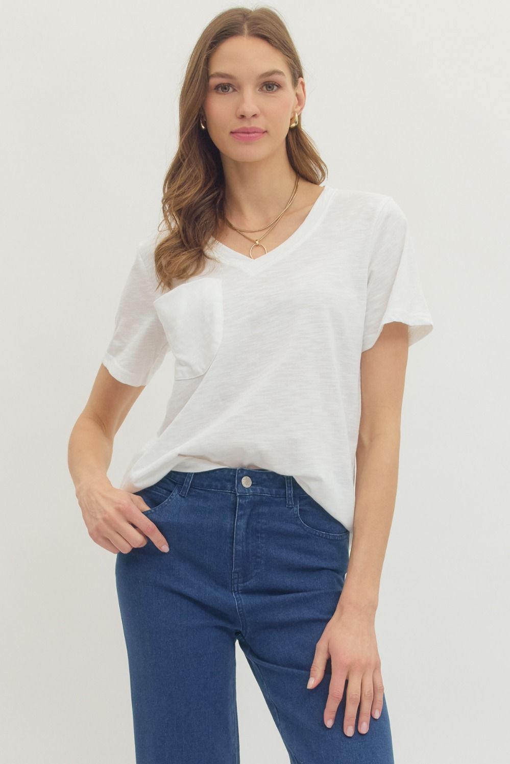 Perfect Pocket Tee * White or Yellow