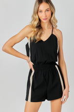Side Stripe Track Romper ** Royal or Black available