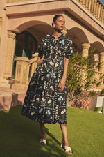 Wilderra Pleated Midi Dress Trevis Floral (XS-XL)