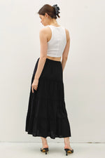 Taylor Tiered Maxi Skirt *available in BLACK or ECRU