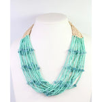 Livonia Multi Layered Beaded Necklace Turquoise