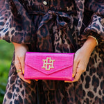 Carlington Clutch/Crossbody Hot Pink by Caroline Hill