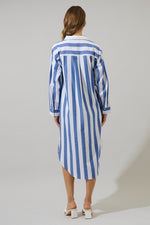 Jordy Striped Midi Shirt Dress