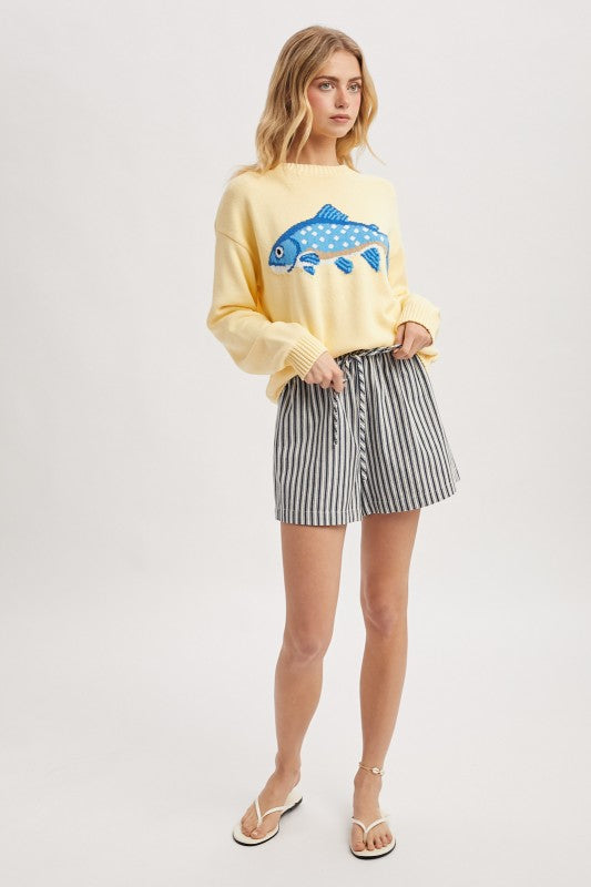 Rosa Navy/Cream Stripe Shorts