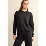 Rae Mode Butter Soft Mock Neck Pullover - Black