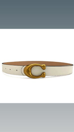 RETRO U-BUCKLE BELT-WHITE