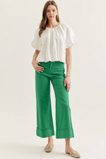 Kelly Cuff Wide Leg Pant