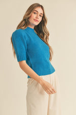 Mock Neck Tie Back Sweater