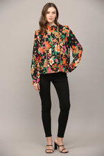 TUCKED DETAIL LACE INSERT BLOUSE by Fate