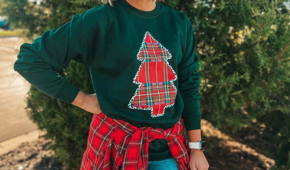 Plaid Christmas Tree Sweatshirt
