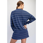 Rae Mode Butter Soft Crew Neck - Navy/Cream