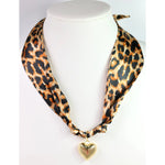 Lillie Scarf Charm Necklace Leopard