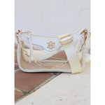Caroline Hill Cassidy Clear Crossbody - Available in Black Patent or Ivory Metallic