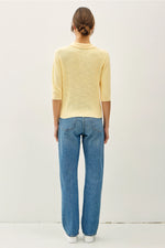 Slub Knit Button Up Henley Top