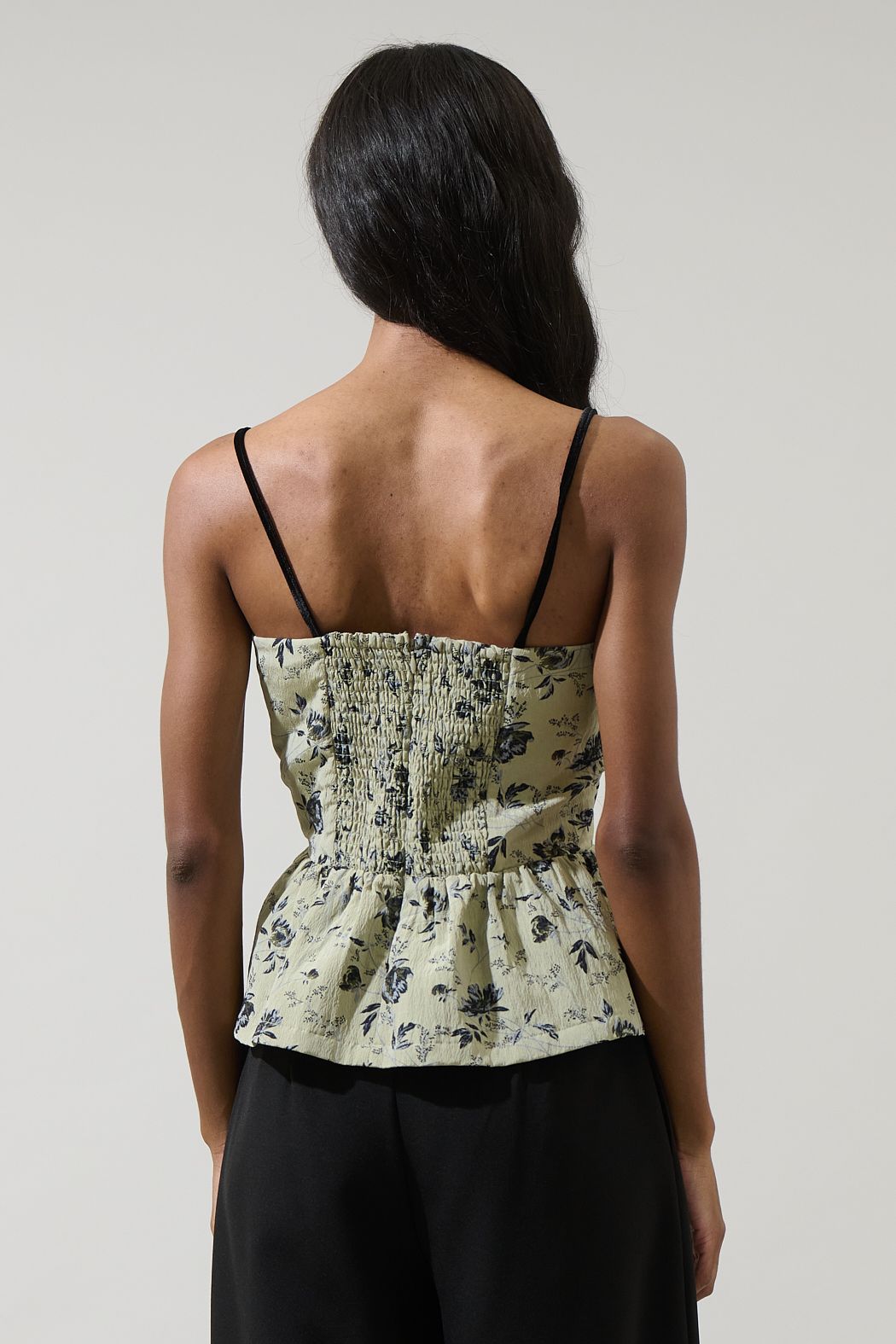 Ravelle Floral Peplum Bow Top