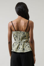 Ravelle Floral Peplum Bow Top