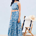 Bohemian Blues two piece maxi set