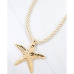 Grand Haven Starfish Cord Necklace Gold