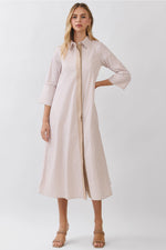 Rutledge Striped Maxi- Light Tan